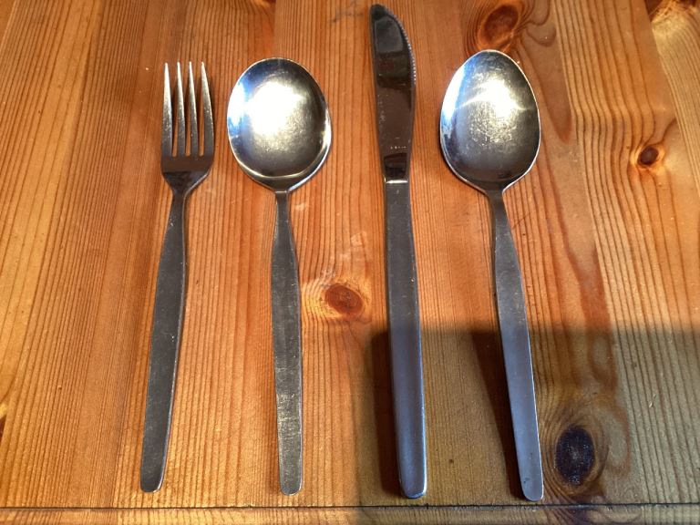 Vintage Stainless Steel Cutlery - Fork, Knife, 2 types of Spoons 470 items