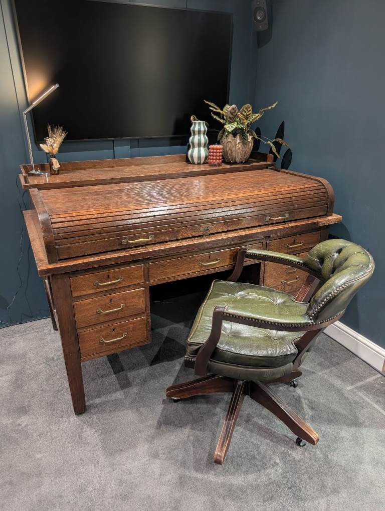 Unique Vintage Desk/Dresser and Chair
