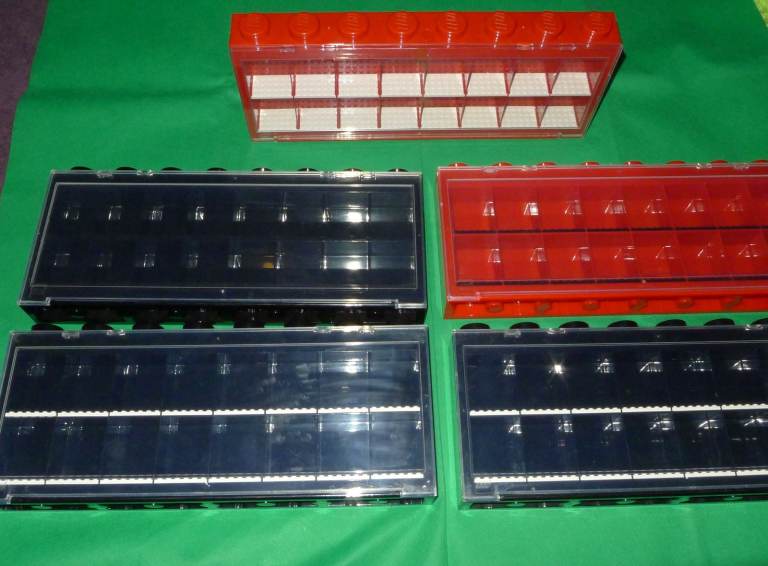 Lego minifigure display cases red or black £15 each