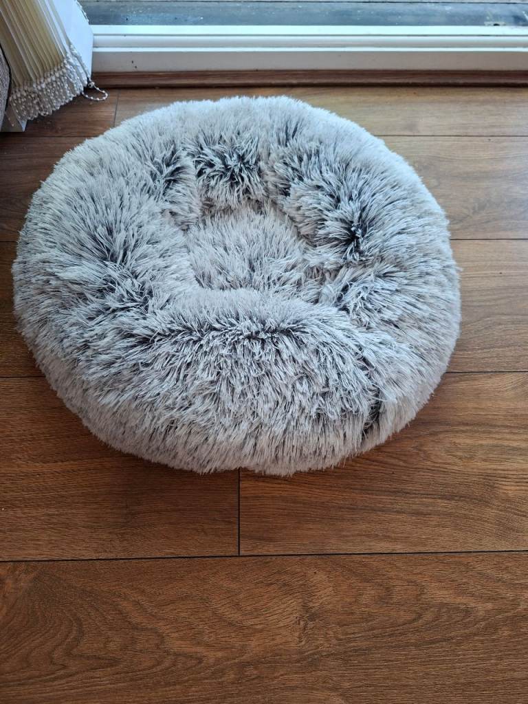 Feandrea Dog Bed, Donut Cat Bed, Fluffy Calming Pet Bed with Removable,40 cm