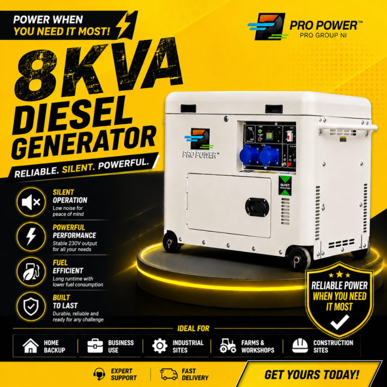 8KVA QUIET Diesel Generator - Pro Group NI