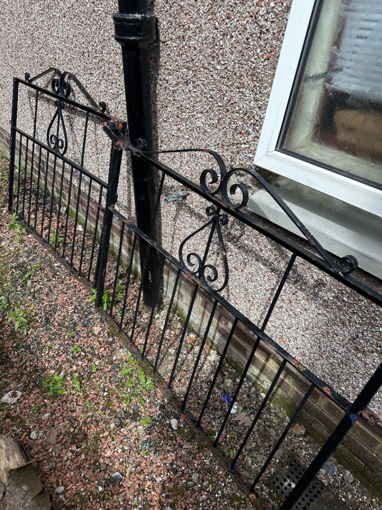 Double and single wrought iron gates