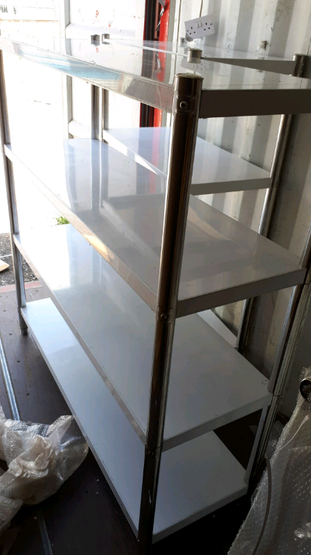 Commercial STAINLESS STEEL catering shelves 5ft BRAND NEW 
