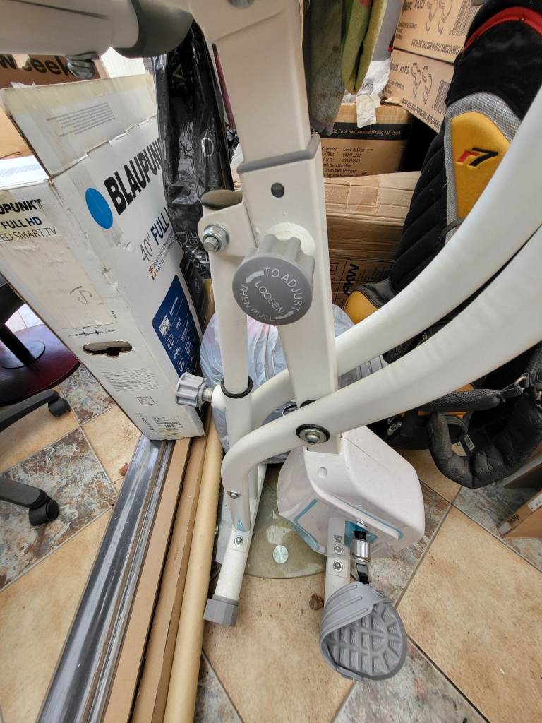 White KT20 Exercise Bike - Foldable