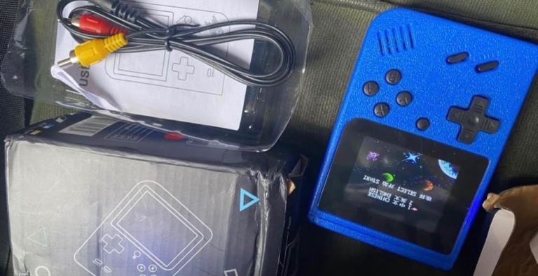 Retro Handheld Games Console - Blue, As Good As New