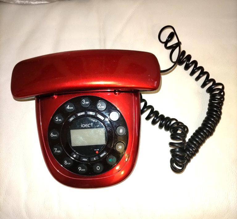 DISPLAY ONLY RETRO RED PHONE NOT WORKING PERFECT PROP 