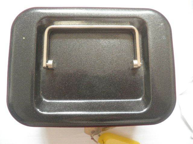 Cash Box 6.5 inch Metal with Handle Lock and Keys – Grey