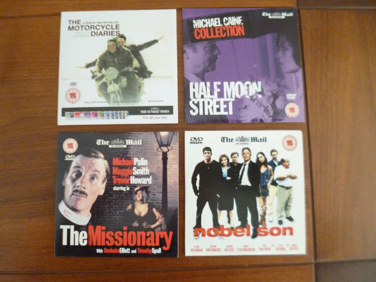 12 ex Newspaper promo DVDs, films inc. The Motorcycle Diaries