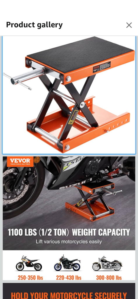 VEVOR motorcycle scissor lift