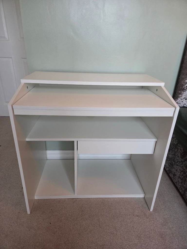 image for White Computer Desk with extending table.