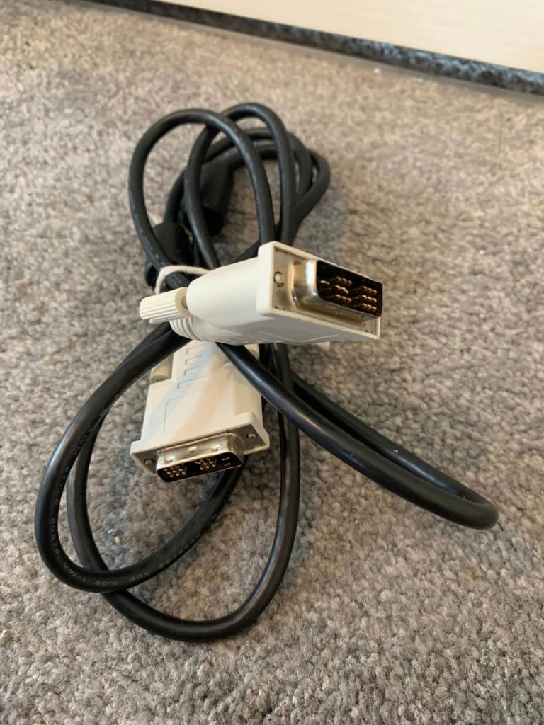 DVI Cable Male to Male White 1.7 Meters/ 70 Inches