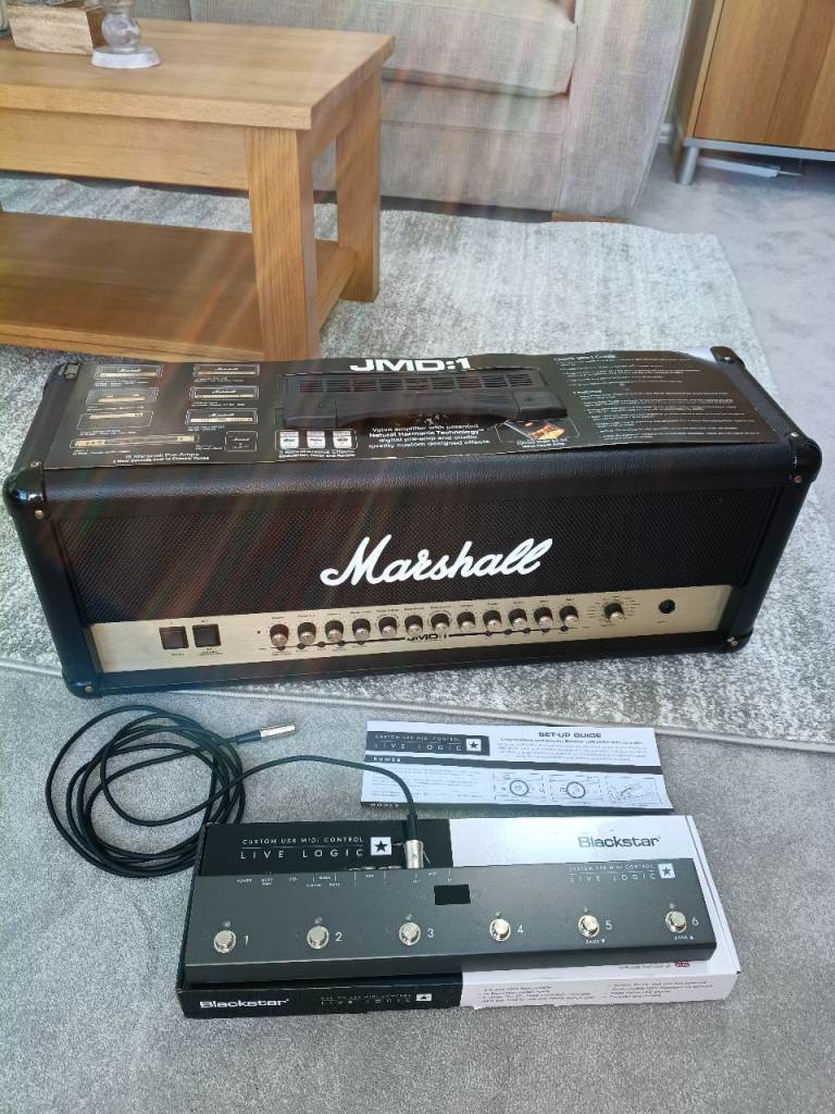 Marshall JMD-1 JMD100 100 watt el34 valve hybrid head with Blackstar midi pedal