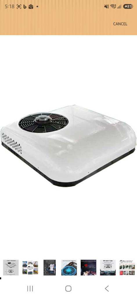 12V/24V DC Air Conditioner, 12V RV Rooftop DC Unit, For, Boat, Automotive, Camper, Travel Trailer