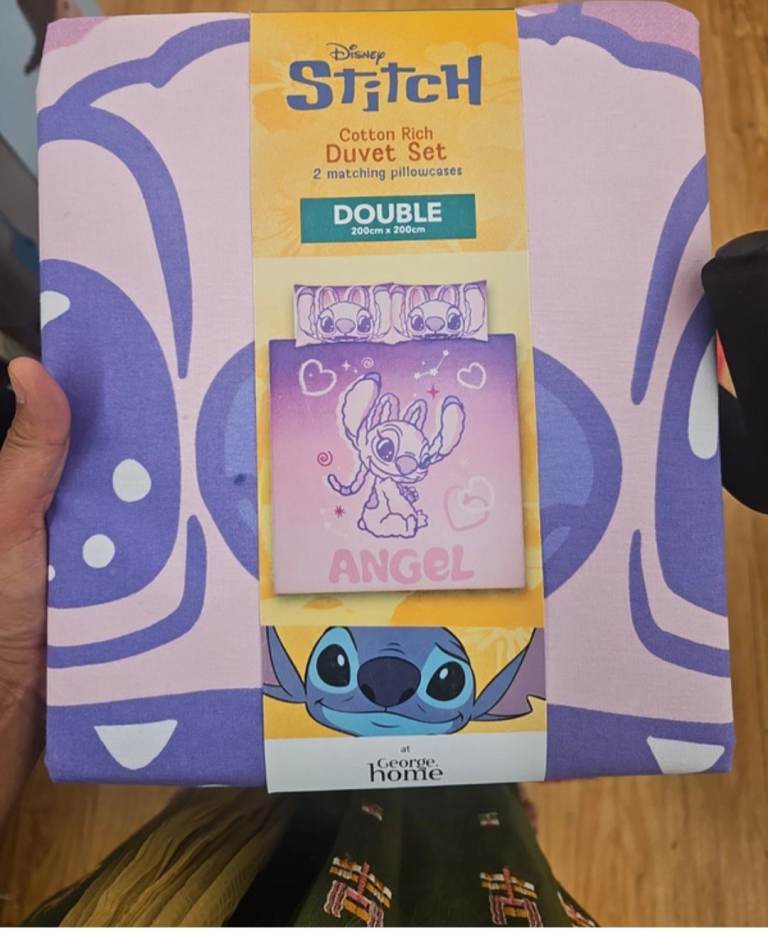 Disney Stitch Double Duvet Set - New, Unopened