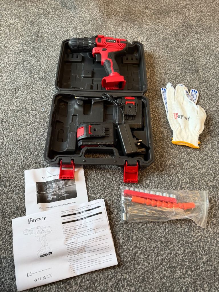 21v cordless electric drill power tool new