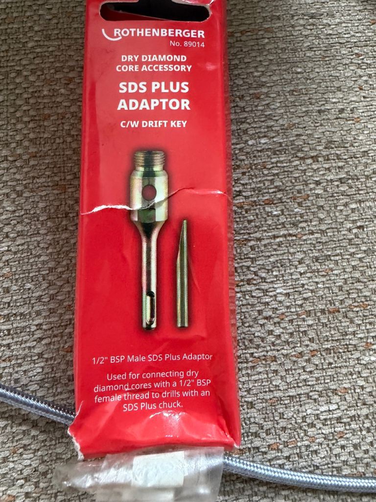 ROTHENBERGER SDS Plus Adaptor C/W Drift Key 1/2" BSP Male