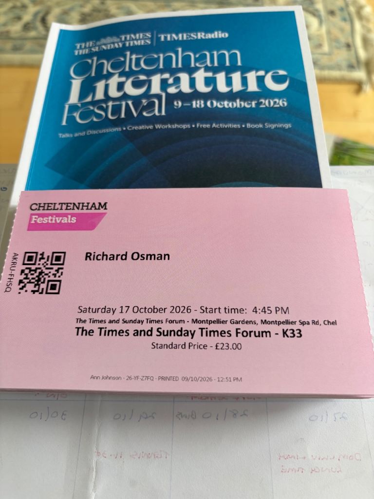 Richard Osman Cheltenham Literature Festival Ticket – 17 Oct 2026