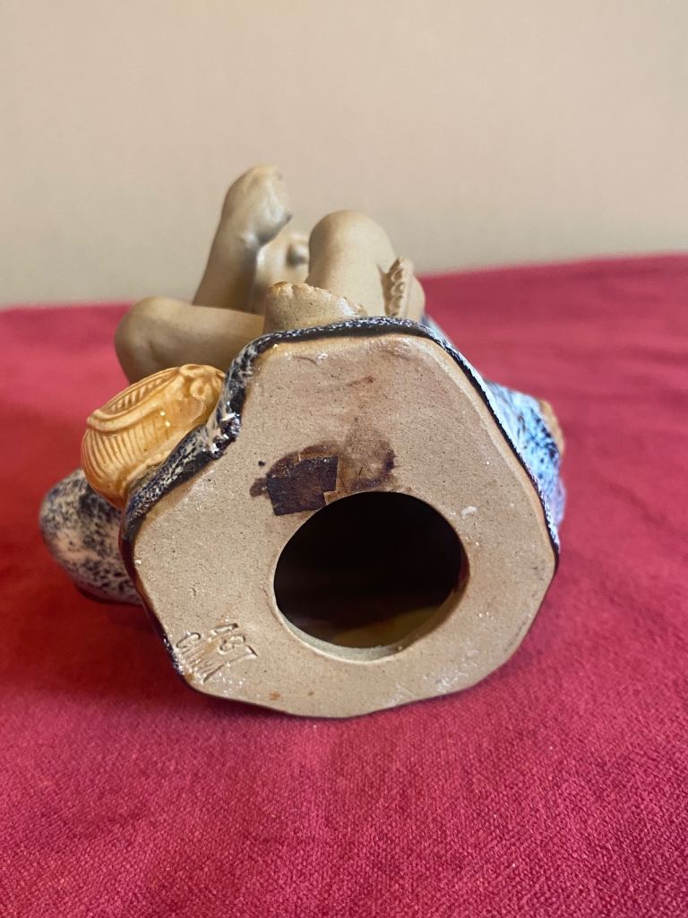 Chinese mudman  glaze fisherman.