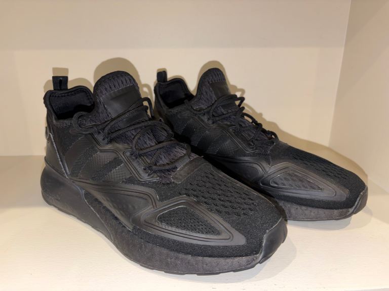 Men's Adidas ZX 2K Boost, Black - Size UK 8