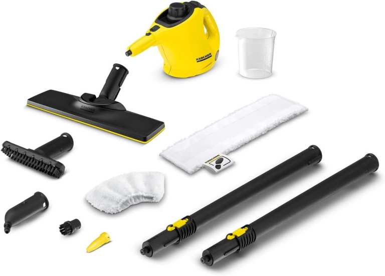 NEW Karcher SC1 EasyFix Steam Cleaner Compact 2in1 Mop Floor Cleaning Nozzles Microfibre 321x127x186