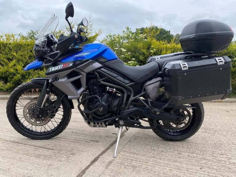 2015 65 TRIUMPH TIGER 800 XCX BLUE FULL LUGGAGE ABS ENDURO ADVENTURE TOURER