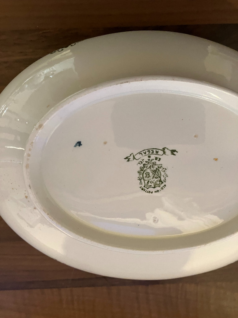 Antique ca.1900's Regal Pattern Lidded Serving Bowls Albion Bourne Leigh Pottery England