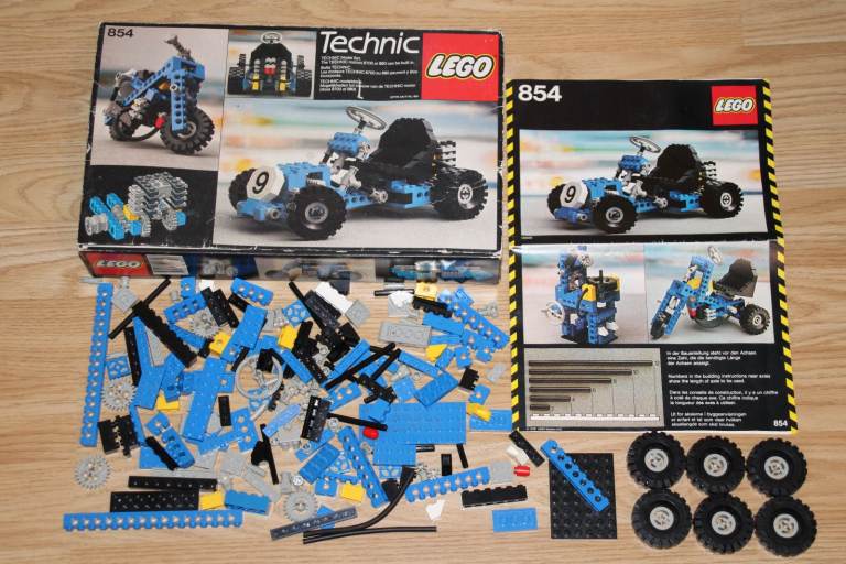 Vintage Lego Technic 854 Go-Kart  * with box and instructions *