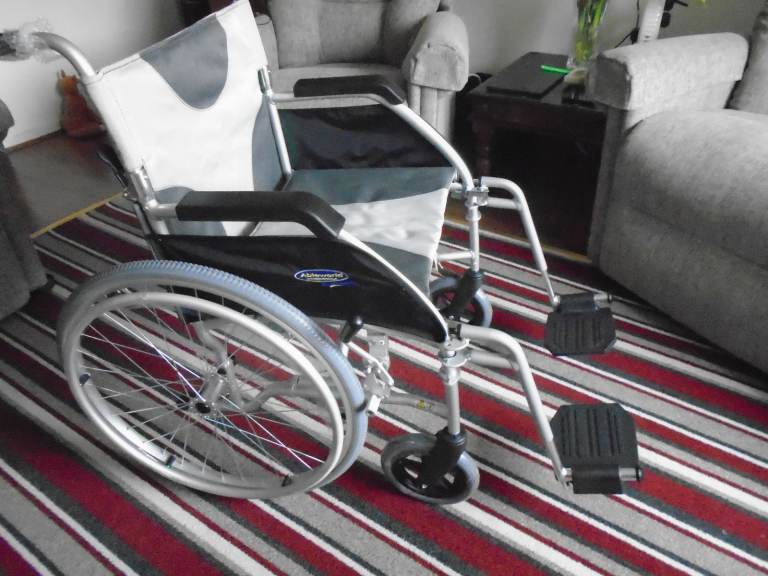 image for WHEELCHAIR - ULTRA LIGHT Folding, New - Never Used, Large 20 inch Seat, Self-Propelled