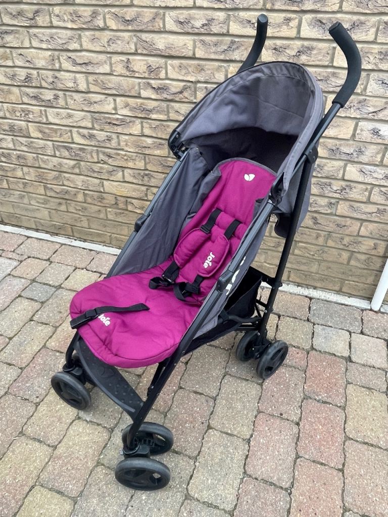 Joie Stroller Pushchair - Purple and Grey, Good Condition