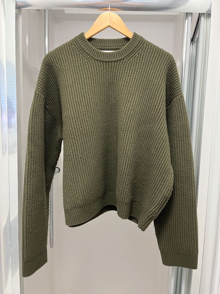 Daniel Simmons Merino Wool Knit Sweater Sweatshirt Jumper Size M Moss Green