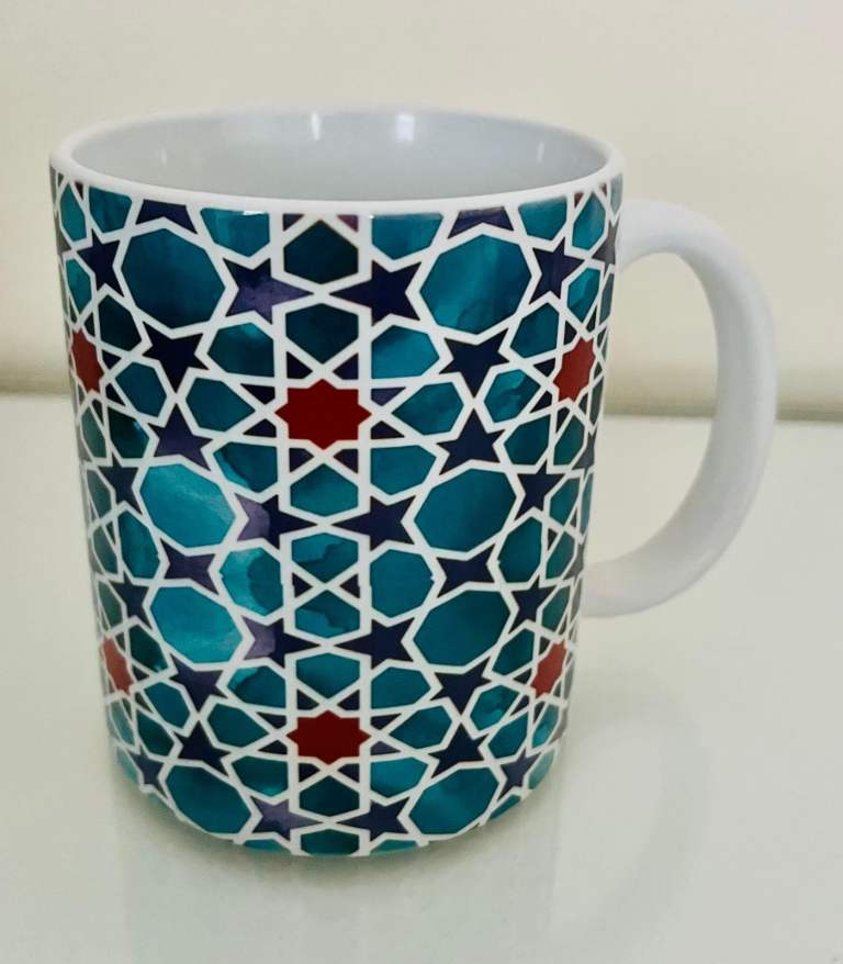 Beautiful Moroccan/Mosaic Design Mug.