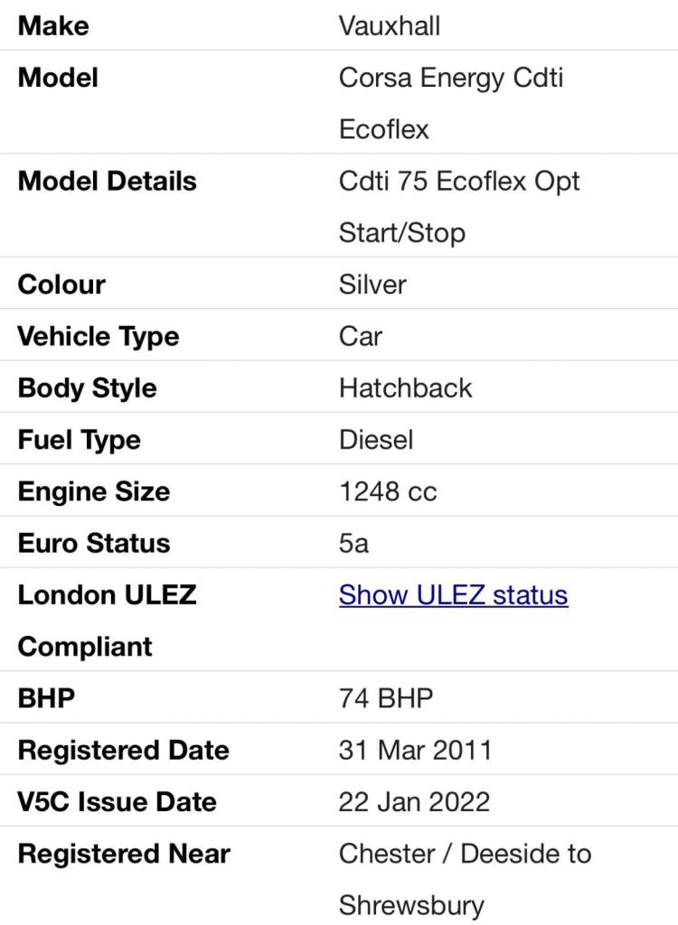 Vauxhall, CORSA, Hatchback, 2011, Manual, 1248 (cc), 5 doors