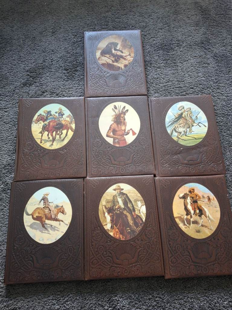 Set of 7 Vintage Hardcover Books - time life old west series