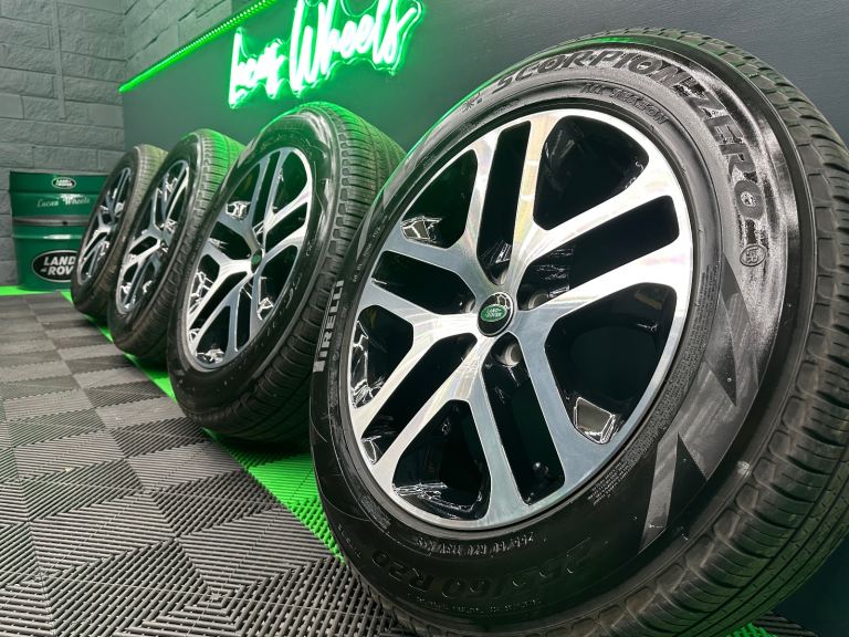 New Defender 90 / 110 L663 20” 5095 Diamond Cut & Black Alloy Wheels & all 5mm+ Pirelli Scorpions!