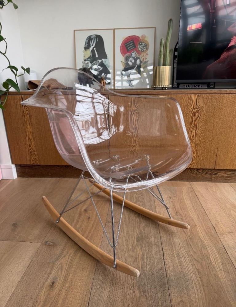 Clear Plastic Rocking Chair – Good Condition