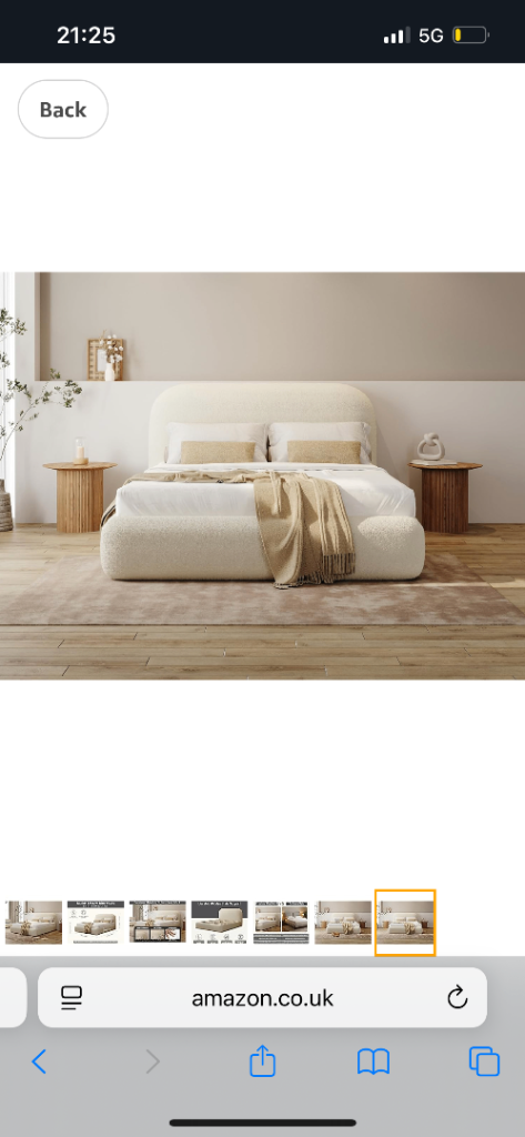 Boucle double bed with storage - NEED GONE ASAP