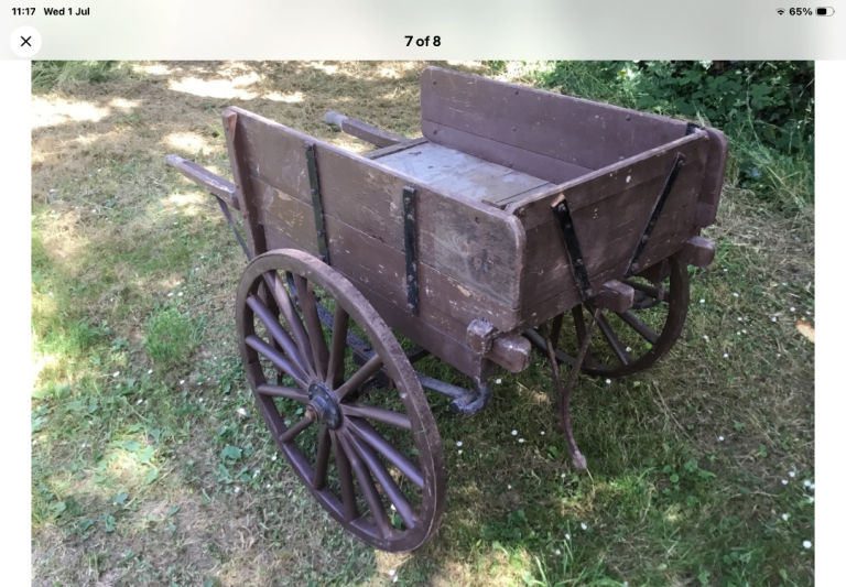 Antique Victorian Handcart Costermonger Tradesman 19th C Cart Good Usable Condition 