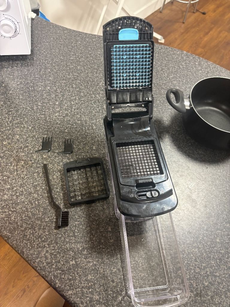 Manual Vegetable Chopper & Slicer with Attachments - Brand New