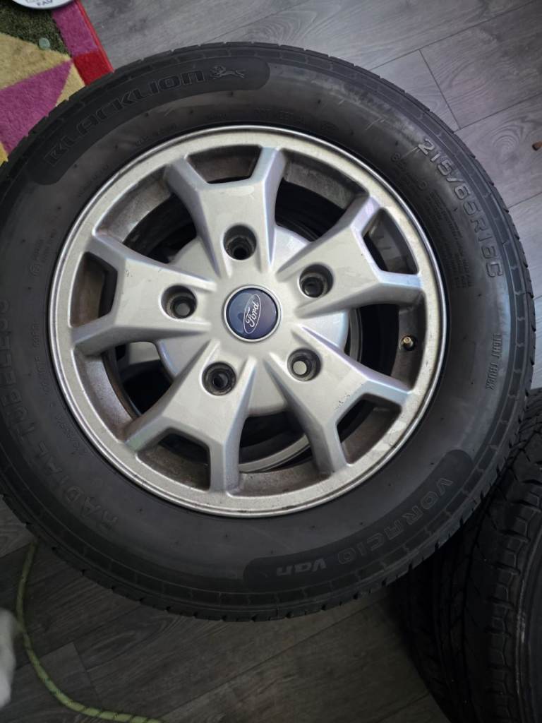 Ford Transit Custom 4x Original Alloys And With Tyres 5 Stud great condition 