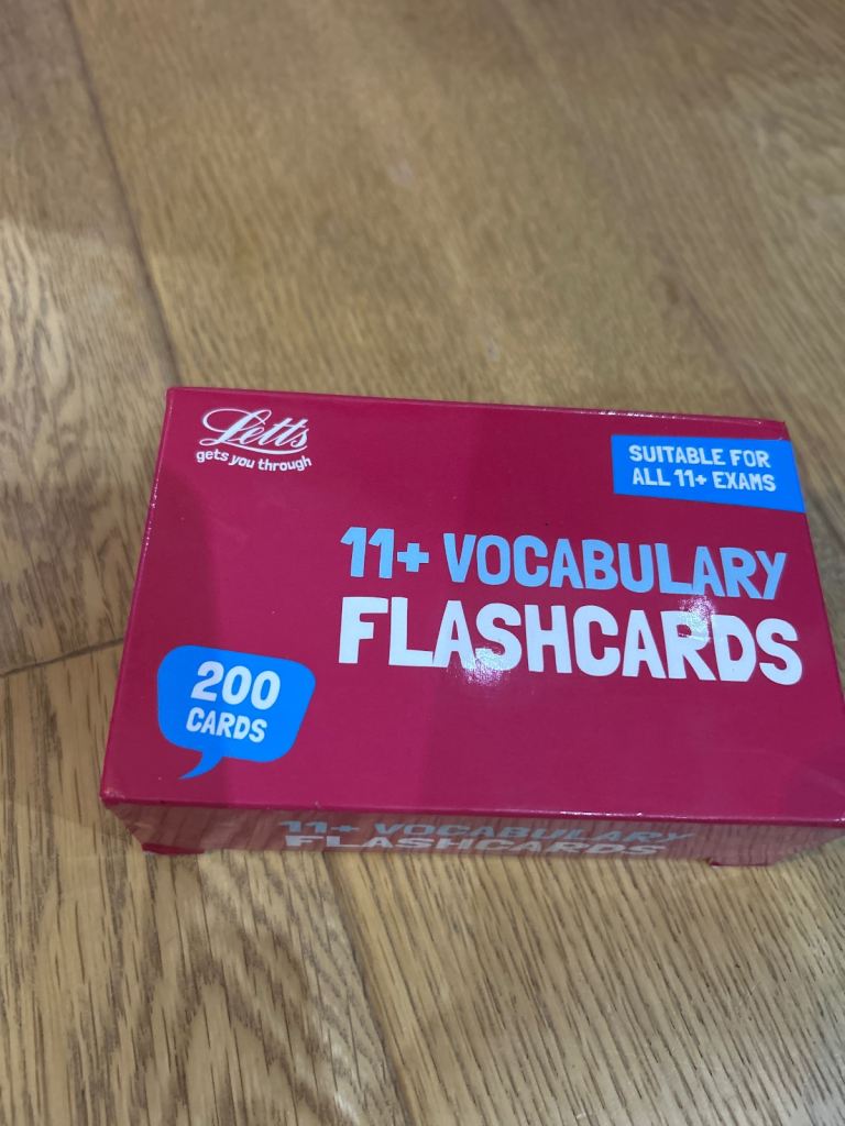 11+ vocabulary flashcards
