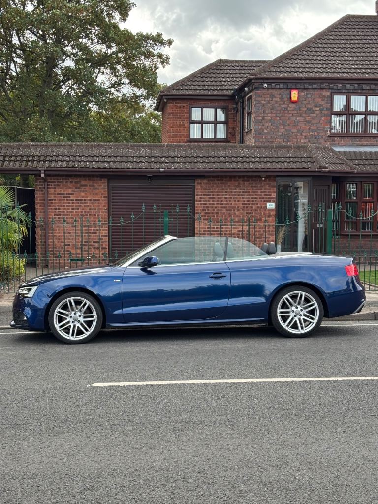 Audi A5 S LINE CONVERTIBLE 2.0tdi 12months mot LE MANS BLUE FULLY LOADED 