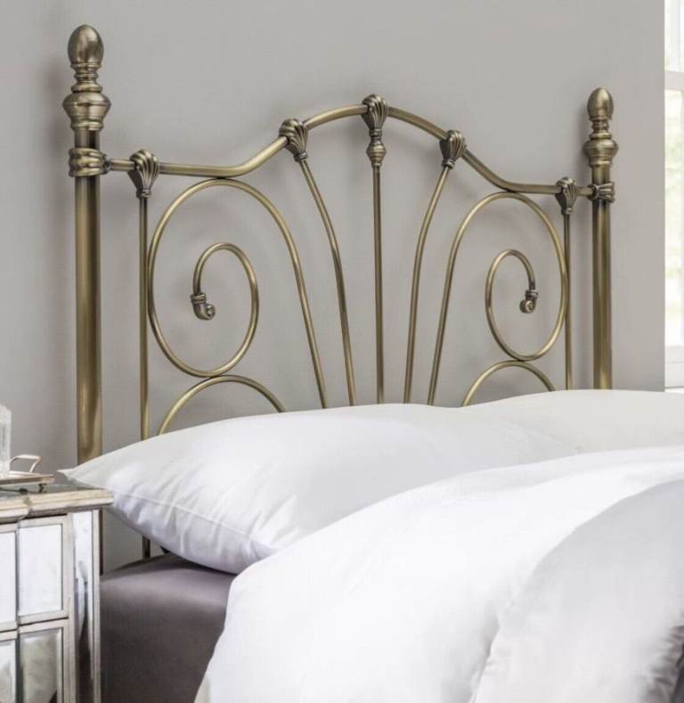 METAL BRASS HEADBOARD for Double Bed Divan 