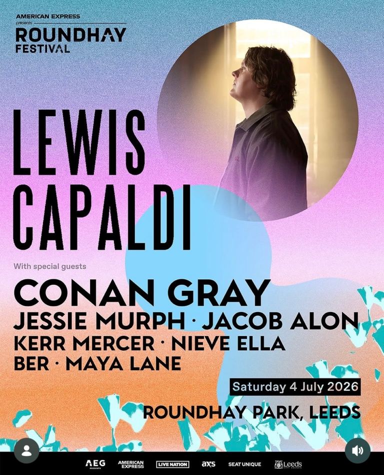 Lewis Capaldi Roundhay Festival Ticket – Saturday 4 July 2026