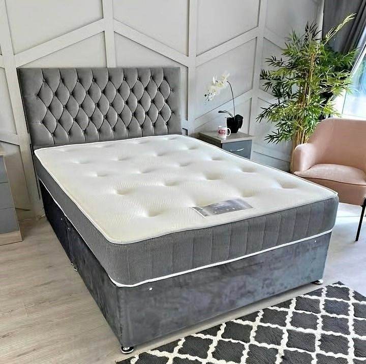 New Year Sale – Double 4FT6 & King Size 5FT Divan Beds with Mattress UK ::