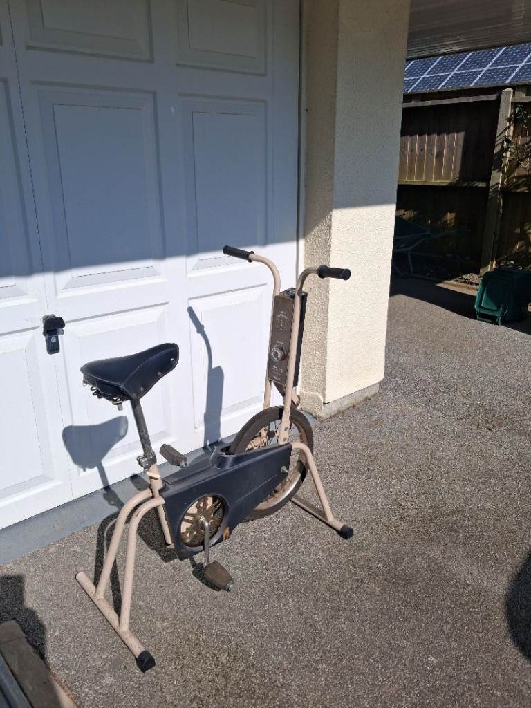 Vintage Exercise Bike – Beige, Fair Condition