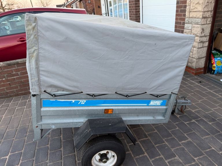 Camping set up including trailer