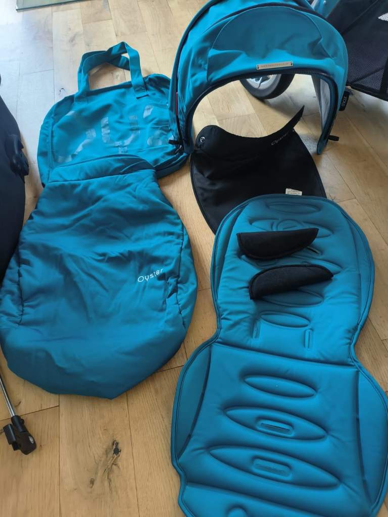 Babystyle Oyster Max 2 twin Tandem Double Pushchair Carrycot raincover footmuff Baby Toddler kids