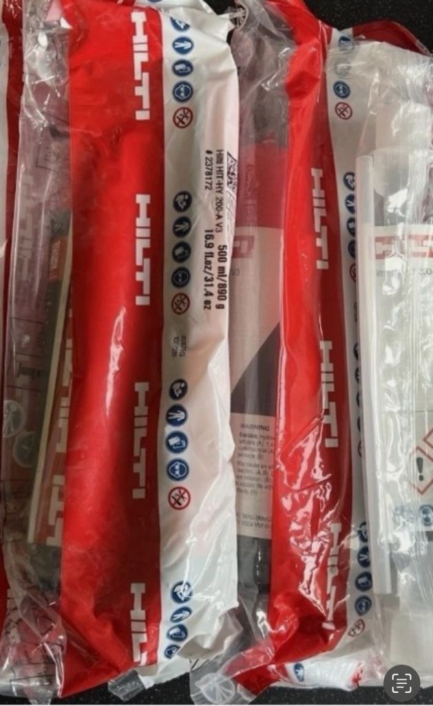 42x Hilti HIT-HY 200-A V3 Resin Injectable Mortar 500ml Concrete Mortar 