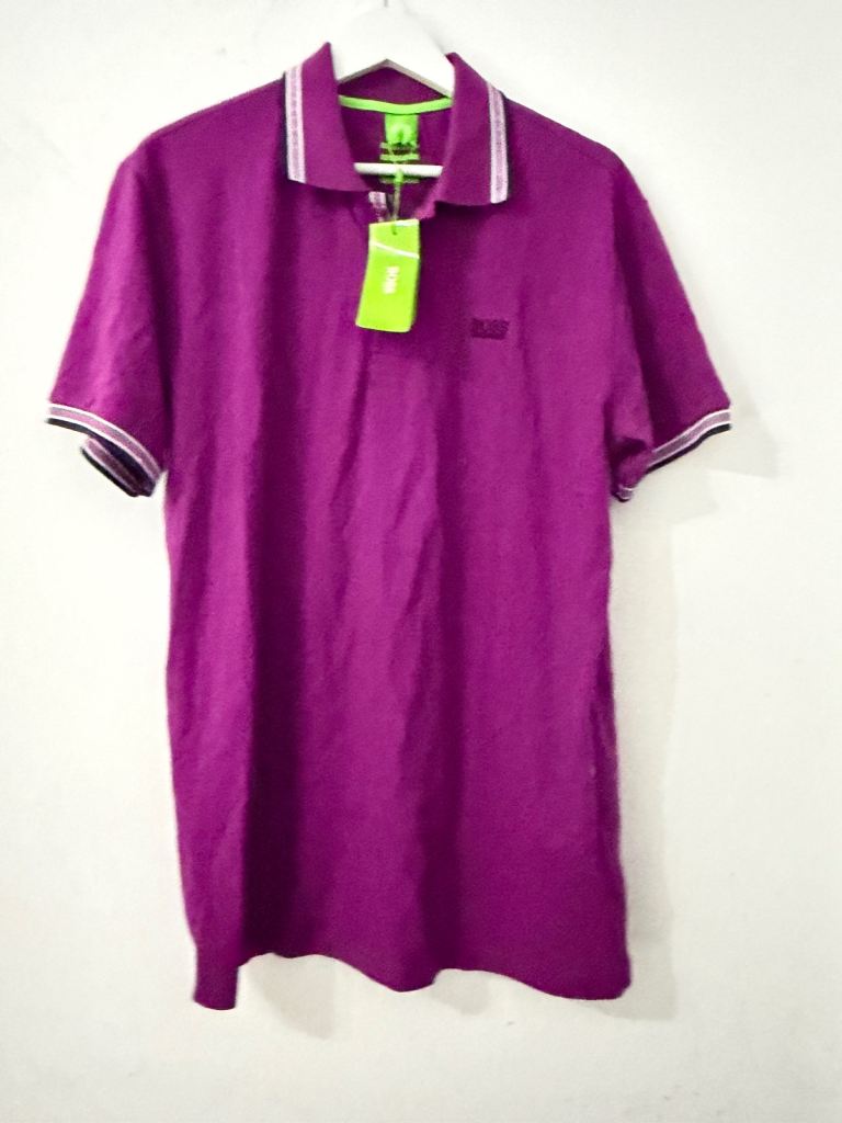 BOSS Paddy Men's Polo Shirt - Purple, Size XL, Brand New with Tags