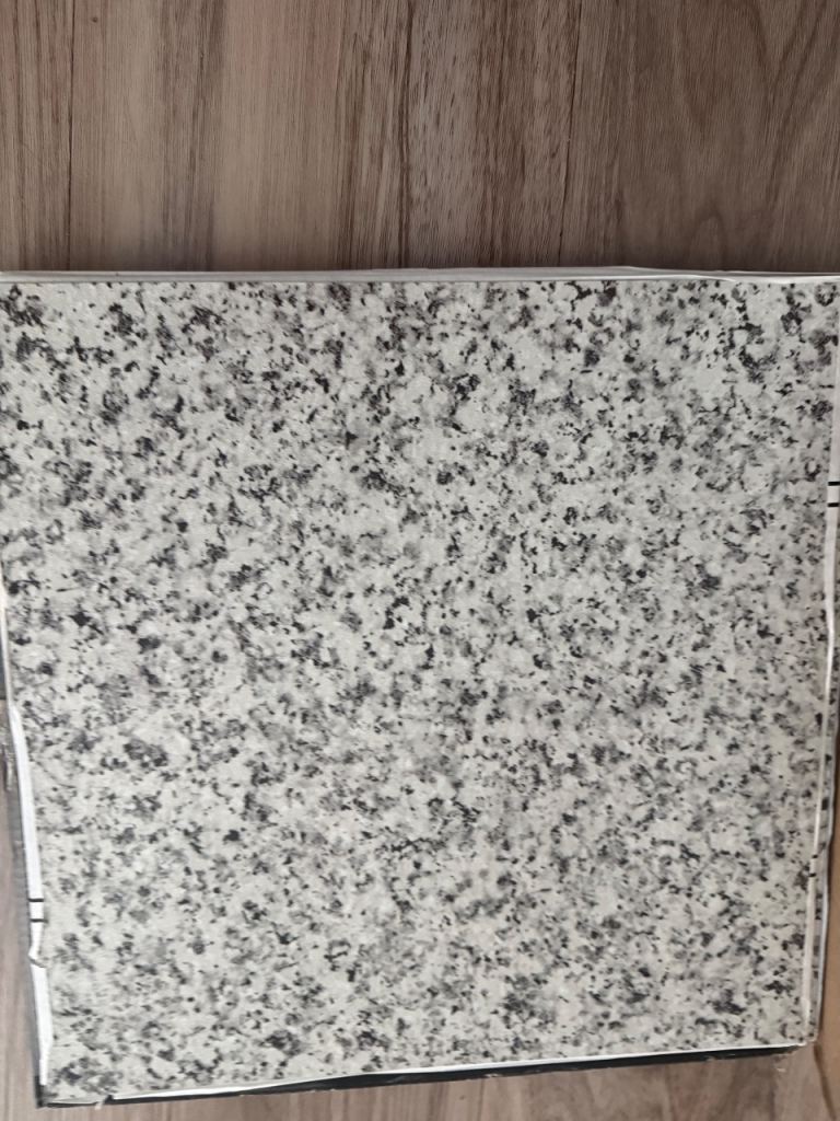 Self-Adhesive Floor Tiles - White Granite Effect, 11-Pack